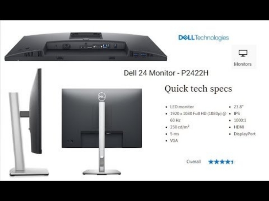 Picture of USED: Dell Professional P2422H 24 inches Monitor