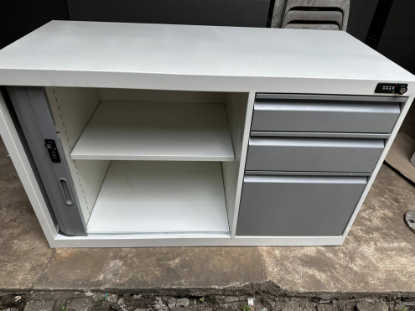 Picture of Metal Sliding Cabinet with Password + Mobile Pedestal